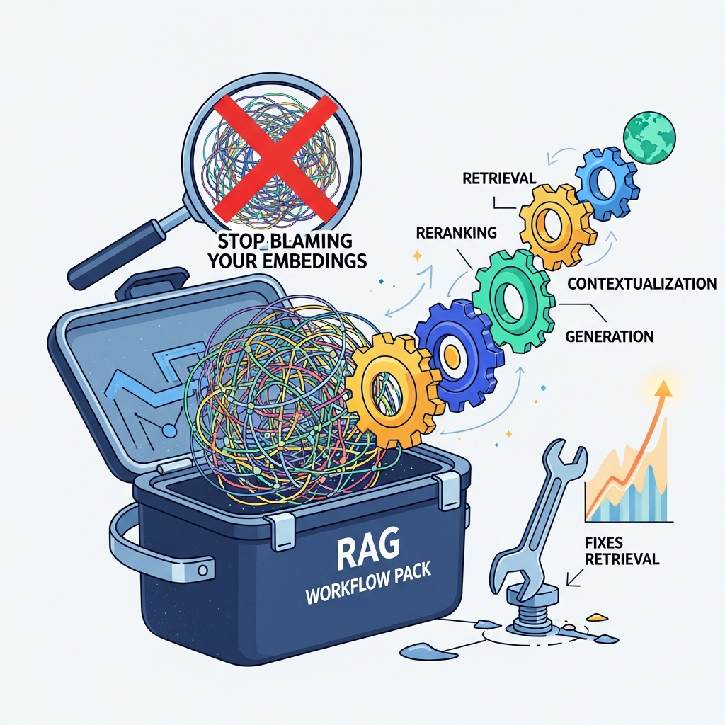 Stop Blaming Your Embeddings: The RAG Workflow Pack That Actually Fixes Retrieval